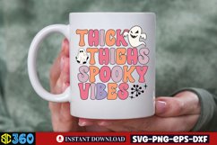 Thick thighs spooky vibes SVG, Retro Halloween SVG Product Image 2