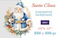 Christmas Sublimation Santa Claus Watercolor Vintage / Png Product Image 2