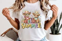 Hello Summer Highland Cow PNG, Summer Sublimation Design Product Image 6