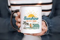 Sunshine on my mind PNG, Retro Beach PNG Sublimation Design Product Image 6