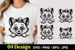 Cute Fox Face SVG PNG Product Image 1