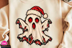 Patchwork Ghost Christmas PNG, Funny Christmas PNG, Ghost Product Image 2