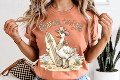 Coastal Cowgirl PNG Cute Western Duck Sublimation Product Image 5