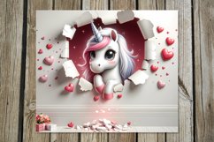 Valentine animals | 4 unicorn Skinny tumbler designs Product Image 2