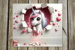 Valentine animals | 4 unicorn Skinny tumbler designs Product Image 2