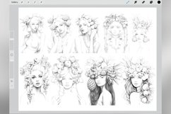 80 Procreate Tropical Girls Stamp Brushes Product Image 2
