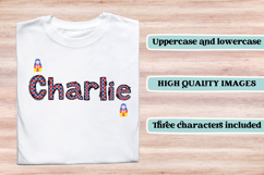 Snow White Alphabet png clipart, Snow letters doodle Product Image 6