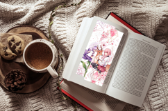 Anime-style Cute Girl Bookmark Set,Colorful Geometric Design Product Image 6