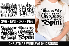 Christmas Wine SVG Design - The Most Wonderful Wine of the Product Image 1