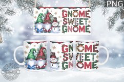Gnome Sweet Gnome Mug Wrap - Christmas Mug Sublimation Product Image 1