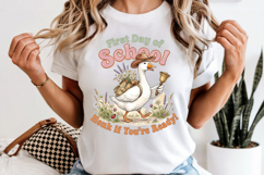 First Day of School PNG, Western Duck Sublimation Design Product Image 6