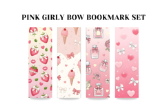 Pink Girly Bookmark Set,Cute Bow &amp; Coquette Butterflies Book Product Image 6