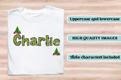 Christmas Alphabet png clipart, christmas letters doodle Product Image 6