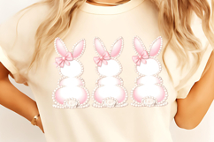 Pearl Bunny PNG, Easter Bunny Outline PNG, Happy Easter PNG Product Image 2