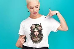 Floral Boho Girls Clipart Sublimation Product Image 6