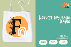 Harvest Lily Boho Floral Monogram Product Image 1