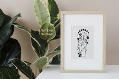 Peace sign SVG, Wildflower svg, Peace and Moon Svg design Product Image 5