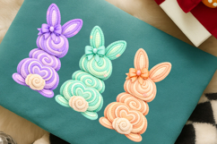 Bunny Coquette Bow PNG, Faux yarn Bunny PNG, Coquette Easter Product Image 4
