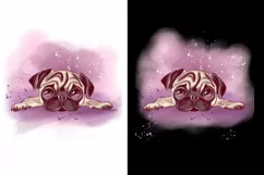 Cute pug Sublimation png, dog clipart Product Image 2
