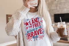 Land of the free because of the brave PNG T-Shirt|4th of Jul Product Image 6