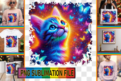 Charming TOTE BAG Designs PNG, Cat Product Image 1