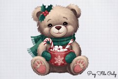 Christmas Teddy Bear Sublimation Clipart Bundle PNG Product Image 11