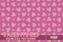 St Valentine's Day Hearts Cupid Love Seamless Pattern PNG Product Image 1
