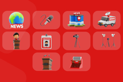 Journalism 3D Icon Pack Product Image 4