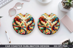 Mythical Car Coaster Sublimation| Mythical Coaster PNG Product Image 1