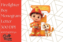 Firefighter Boy Letter E Clipart | Fireman Alphabet PNG Product Image 1