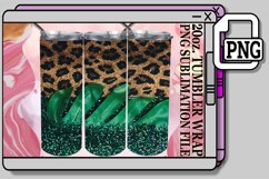 Shimmering Leopard &amp; Petal Tumbler Patterns - 20oz Product Image 1