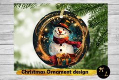 Christmas snowman Ornament,Ornament Sublimation png Product Image 1