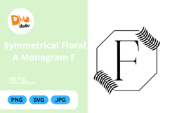 Symmetrical Floral Monogram Product Image 1