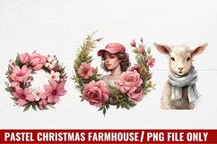 Pastel Christmas Farmhouse Clipart Product Image 1