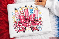 Preppy Back to School Pencil sticker Sublimation Design Product Image 6