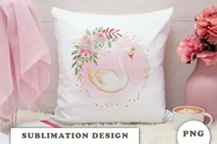Princess Swan Floral PNG Product Image 6