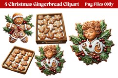 Christmas Gingerbread Clipart PNG Product Image 1