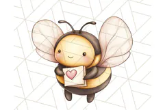 Adorable Bee Clipart PNG, Kawaii Bumblebee Illustrations Product Image 2