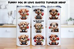 Funny dog in love quote Tumbler Wrap|PNG, 20 oz. Product Image 1