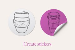 25 Coffee to go Procreate Stamps Product Image 4