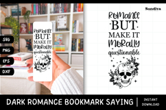 Dark Romance Bookmark Saying SVG | Morally Questionable Product Image 1