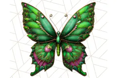 Metallic Butterfly Clipart PNG Clipart, Vibrant Butterfly Product Image 2
