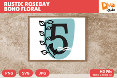 Rustic Rosebay Boho Floral Monogram Product Image 1