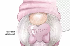 Mom and daughter, Dwarf digital clipart png, Mother's Day Product Image 2