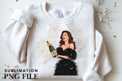 Celebration motivational woman png design for T-shirts Product Image 3