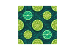 Citrus Circuitry Digital Paper, Seamless Pattern Product Image 6