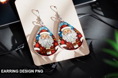 Stained Glass Christmas Santa Earring Design Product Image 1