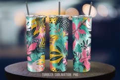 Vibrant tropical tumbler design