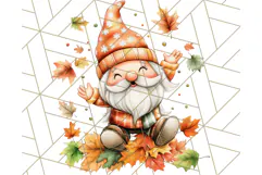 Fall Gnome PNG Clipart, Cute Autumn Gnomes with Pumpkins Product Image 2