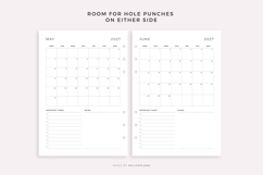 2027 Monthly Planner on One Page, Printable, A4/Letter Size Product Image 6